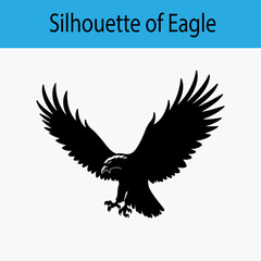 Obraz premium Silhouette of Eagle vector 