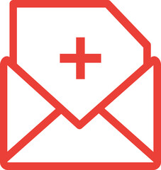 Email Invitation Thin Outline Icon