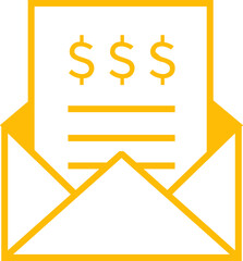 Email Money Transfer Outline Icon