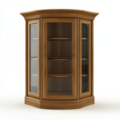 wooden cabinet isolated on white