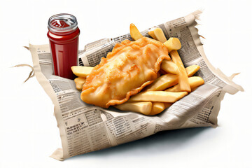 Fish and Cips in Nahaufnahme