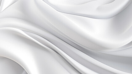 Abstract soft fabric texture in white tones with elegant flowing shapes and a high-end clean aesthetic
