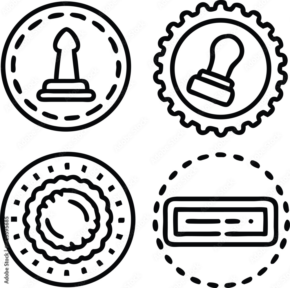 Poster set of vector icons for design