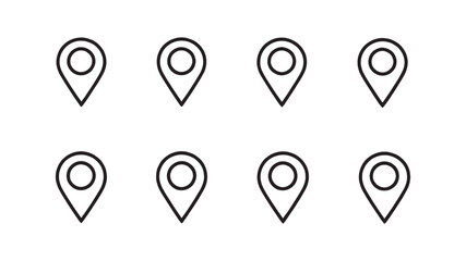 Location Pin Icons line art minimalistic location symbol vector artwork