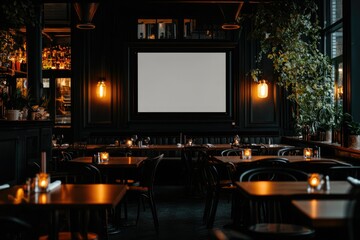 Dark, cozy restaurant interior