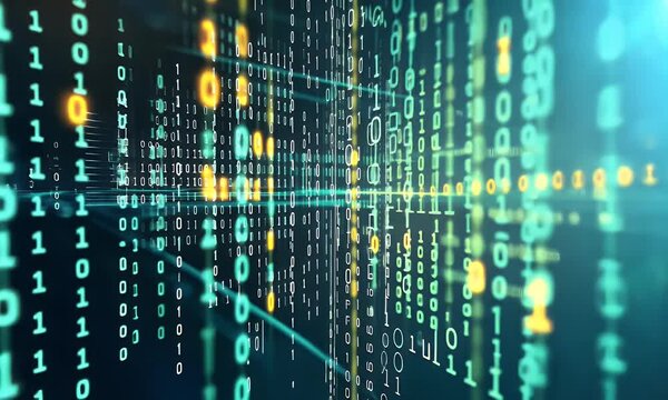 Abstract digital binary code background