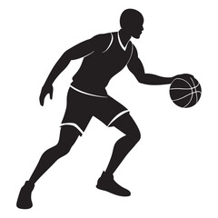 Male Basketball Player Silhouette basketball