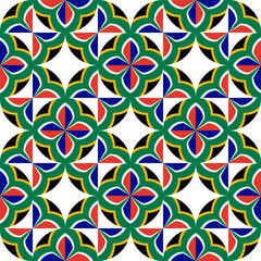 south africa flag circle pattern. geometric background for decoration. vector illustration
