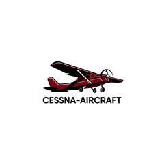 Premium small plane light aircraft logo. Circle emblem aircraft ready made logo template. Best for aviation related industry
