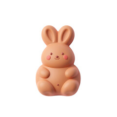 Obraz premium Cute Bunny Figure Sitting on Light Background Perfect Holiday Decor