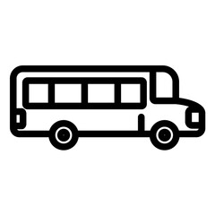 School Bus line icon style