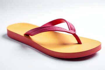 Fototapeta premium Close-up of a stylish flip-flop, bright white background , accessory, fashion, isolated