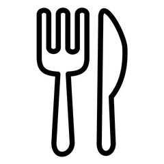 Cutlery line icon style