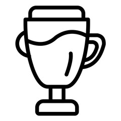 Cup line icon style