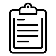 Clipboard line icon style
