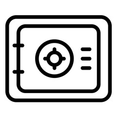 Safe Box line icon style