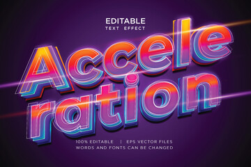 neon light editable text effect