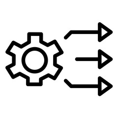 Workflow Line Icon Style