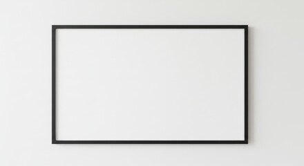 Big horizontal Poster with Frame Mockup