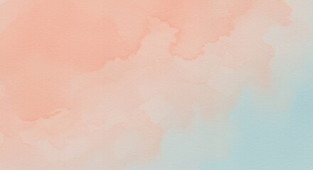 Fototapeta premium Abstract Watercolor Texture Blending Light Orange and Blue Hues