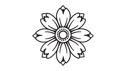 Sunflower line art modern botanical drawing perfect for home design