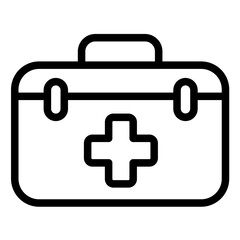 Obraz premium First Aid Kit Line Icon Style