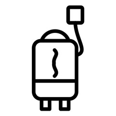 Water Heater Line Icon Style