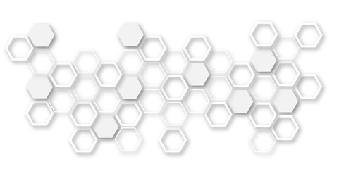 An Elegant and Abstract Visualization of Technological Innovation Through a Honeycomb-Inspired Geometric Pattern of Hexagons Representing Molecular Networks in a Clean, Minimalist Style