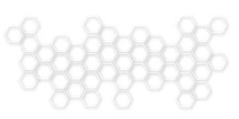 An Elegant and Abstract Visualization of Technological Innovation Through a Honeycomb-Inspired Geometric Pattern of Hexagons Representing Molecular Networks in a Clean, Minimalist Style