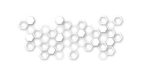 An Elegant and Abstract Visualization of Technological Innovation Through a Honeycomb-Inspired Geometric Pattern of Hexagons Representing Molecular Networks in a Clean, Minimalist Style