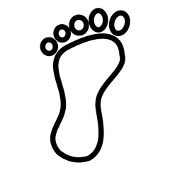 Footprint Line Icon Style