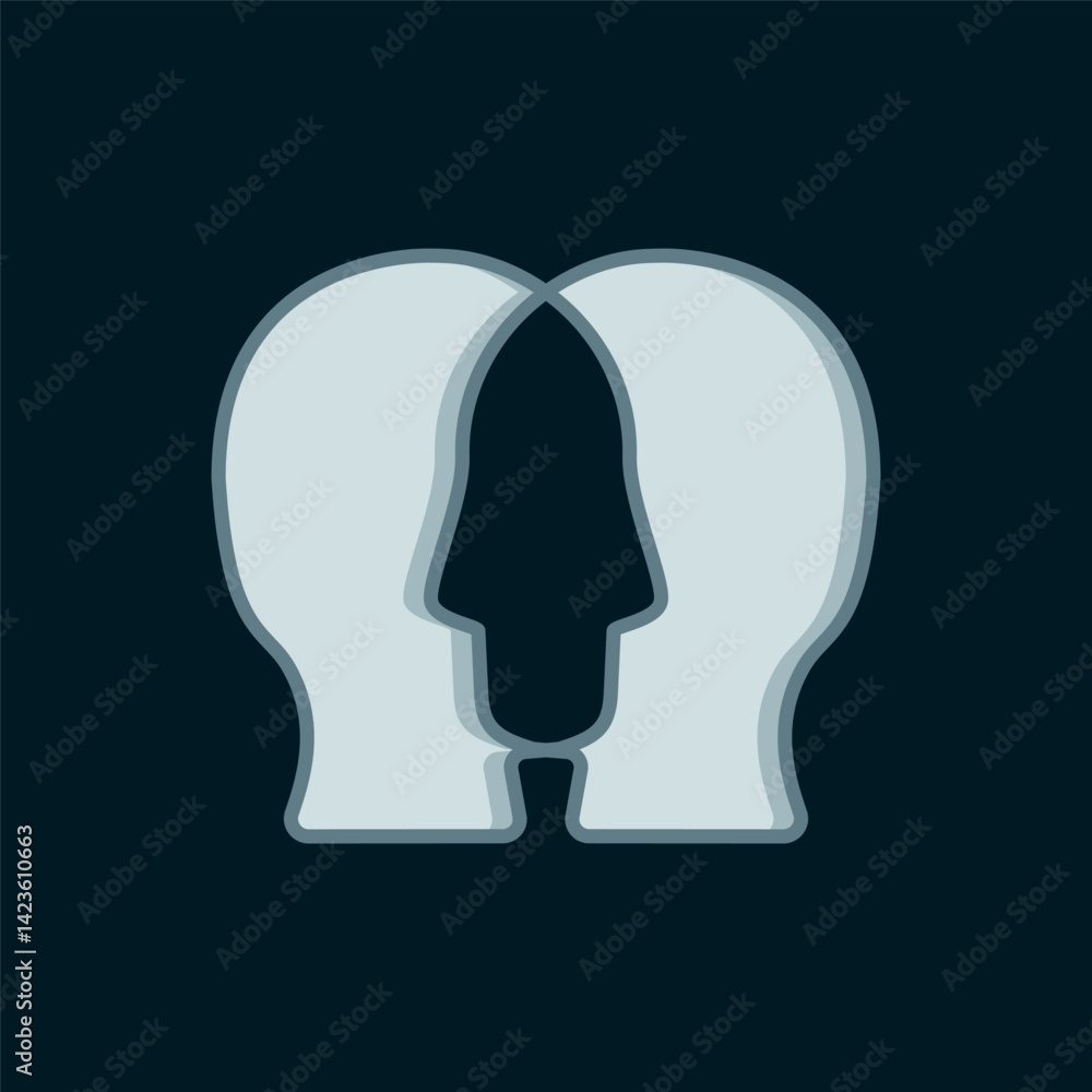 Poster line project team base icon isolated on black background. business analysis and planning, consulting