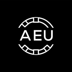 WebAEU letter logo. AEU blue image on white background. AEU Monogram logo design for entrepreneur and business. . AEU best icon.
