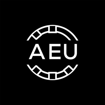 WebAEU letter logo. AEU blue image on white background. AEU Monogram logo design for entrepreneur and business. . AEU best icon.
