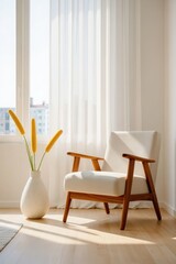 A_Serene_and_Stylish_Living_Room_with_Natural_Light_and_a_Cozy_Chair,_Perfect_for_Relaxation