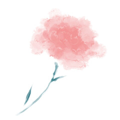 カーネーションピンク・母の日用・薄い背景用