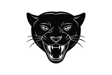 Silhouette art illustration of a panther head.eps