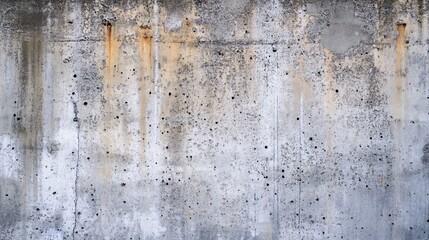 Obraz premium Old concrete wall showing weathering and rust stains