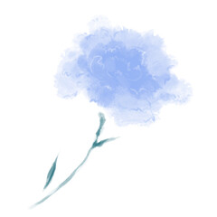 カーネーション青・母の日・薄い背景用