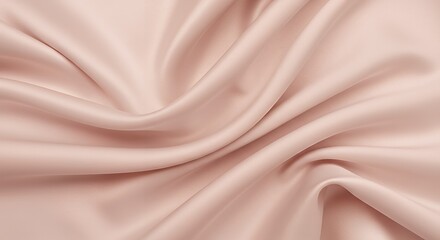 Smooth Peach Colored Fabric with Gentle Folds and Soft Texture