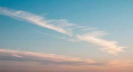 Obraz premium Soft Cloudscape at Dusk Serene Sky with Pastel Hues