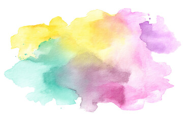 watercolor symbol soft wash, pastel hues, artistic touch, clean 
