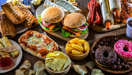 Foods enhancing the risk of cancer. Junk food