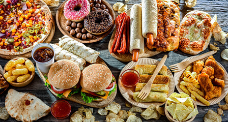 Foods enhancing the risk of cancer. Junk food