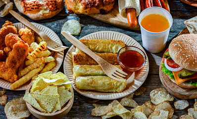 Foods enhancing the risk of cancer. Junk food