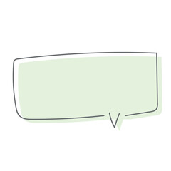 手書きのゆるいフキダシ（グリーン）