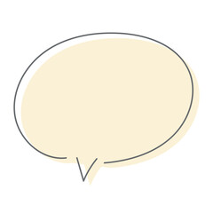 黄色い手書きのゆるいフキダシ