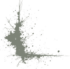 Design of green ink abstract figure