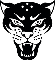 Leopard head wild animal illustration for logo



