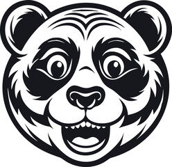 Fototapeta premium Panda Head Vector Art, Icons, and Graphics 